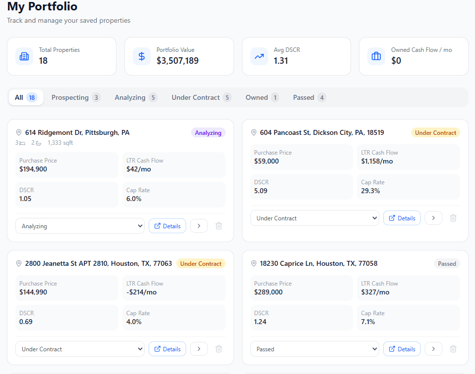 PropClarity portfolio